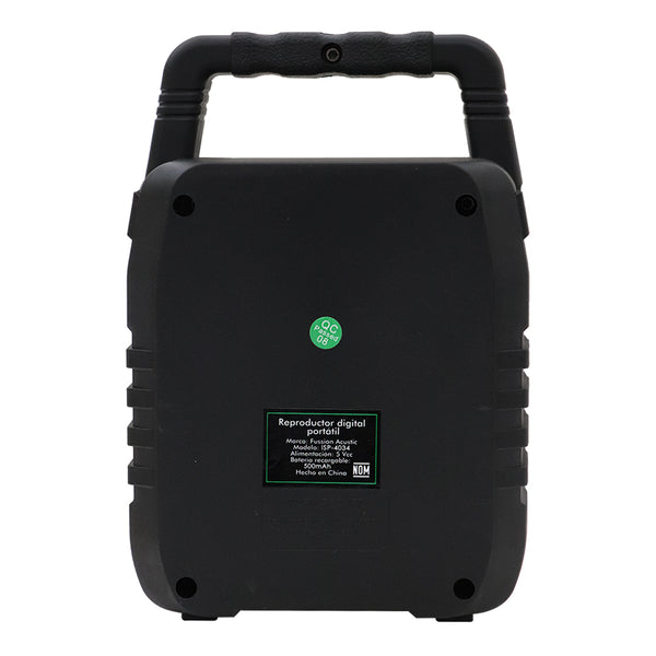 Fussion ISP-4034 BOCINA PORTÁTIL 4" 1 000W P.M.P.O Últimos 2 días