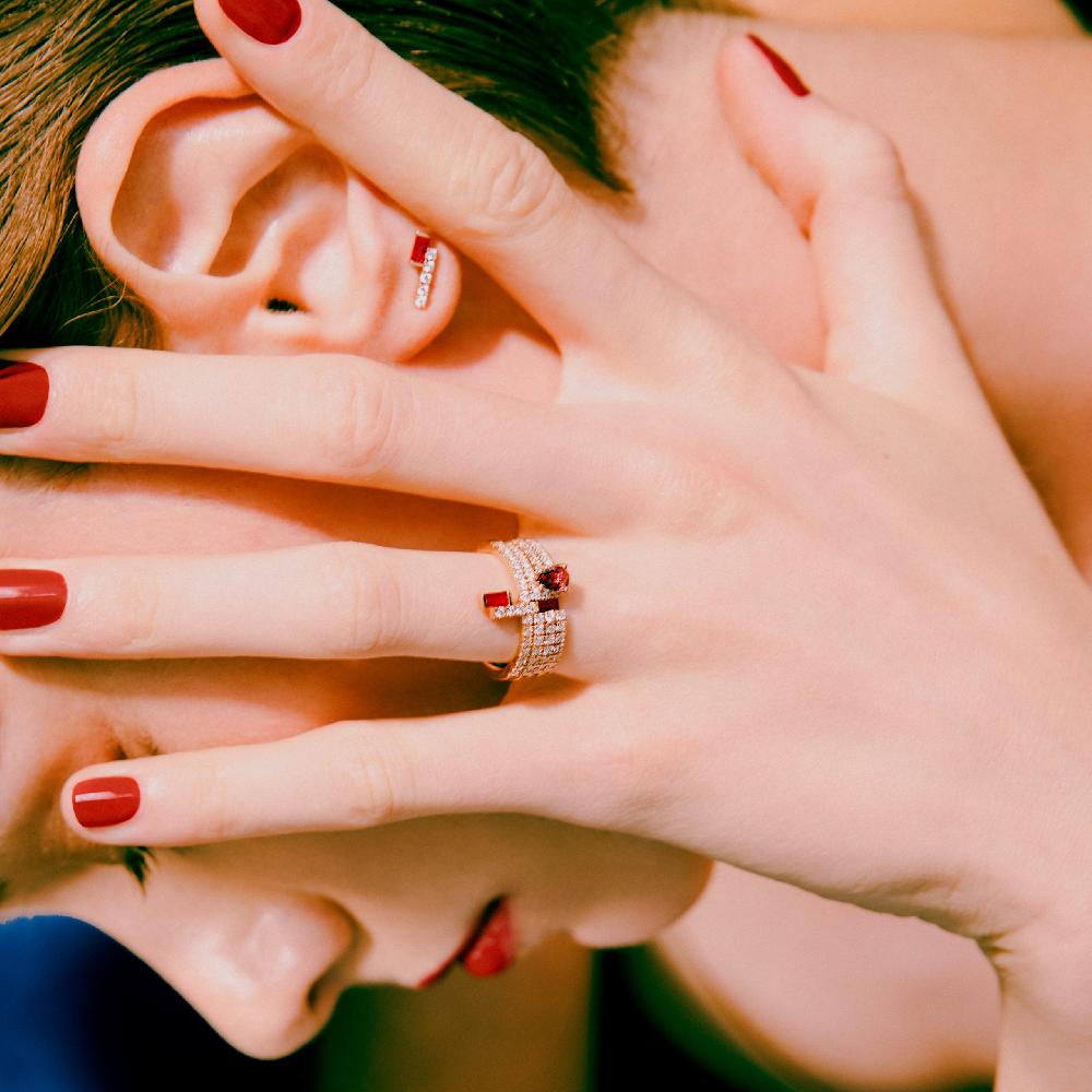 Gold&roses Pendientes Bande I am Red Outlet online