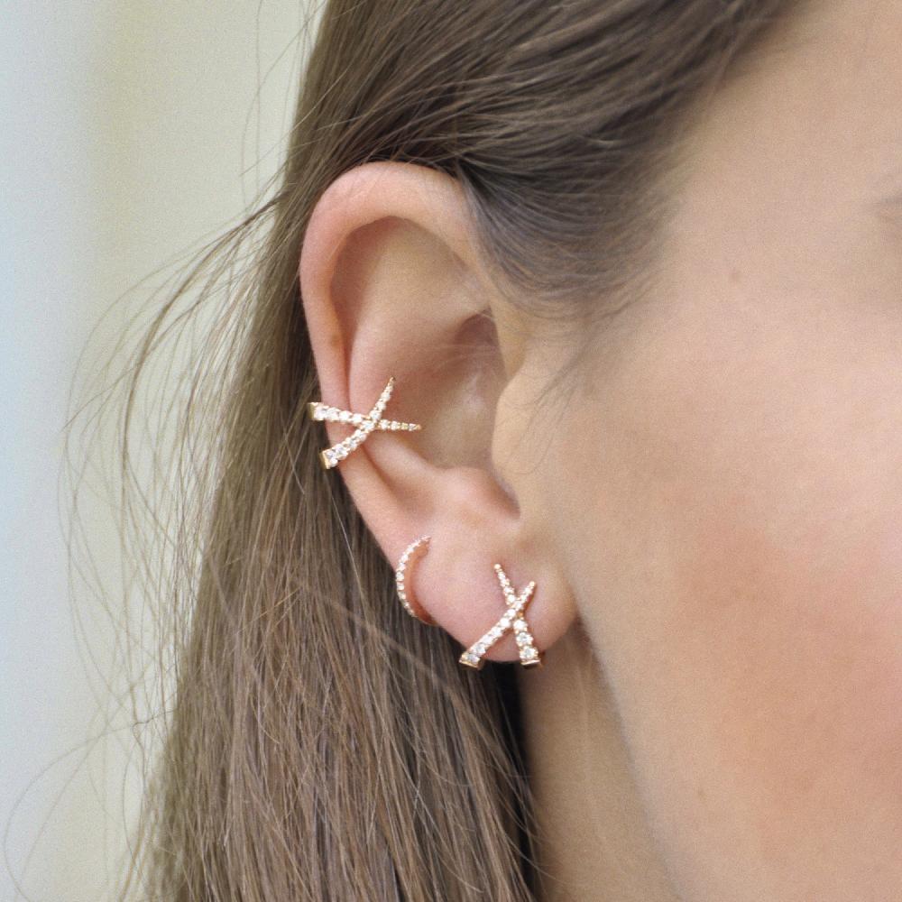 Gold&roses Ear Cuff Jardín de Aire diamantes Ofertas