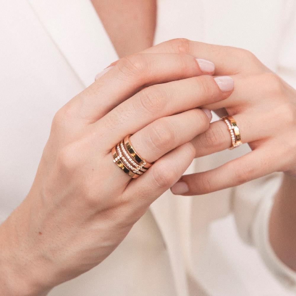 Gold&roses Anillo Big Ál di lÀ Promoción por tiempo limitado
