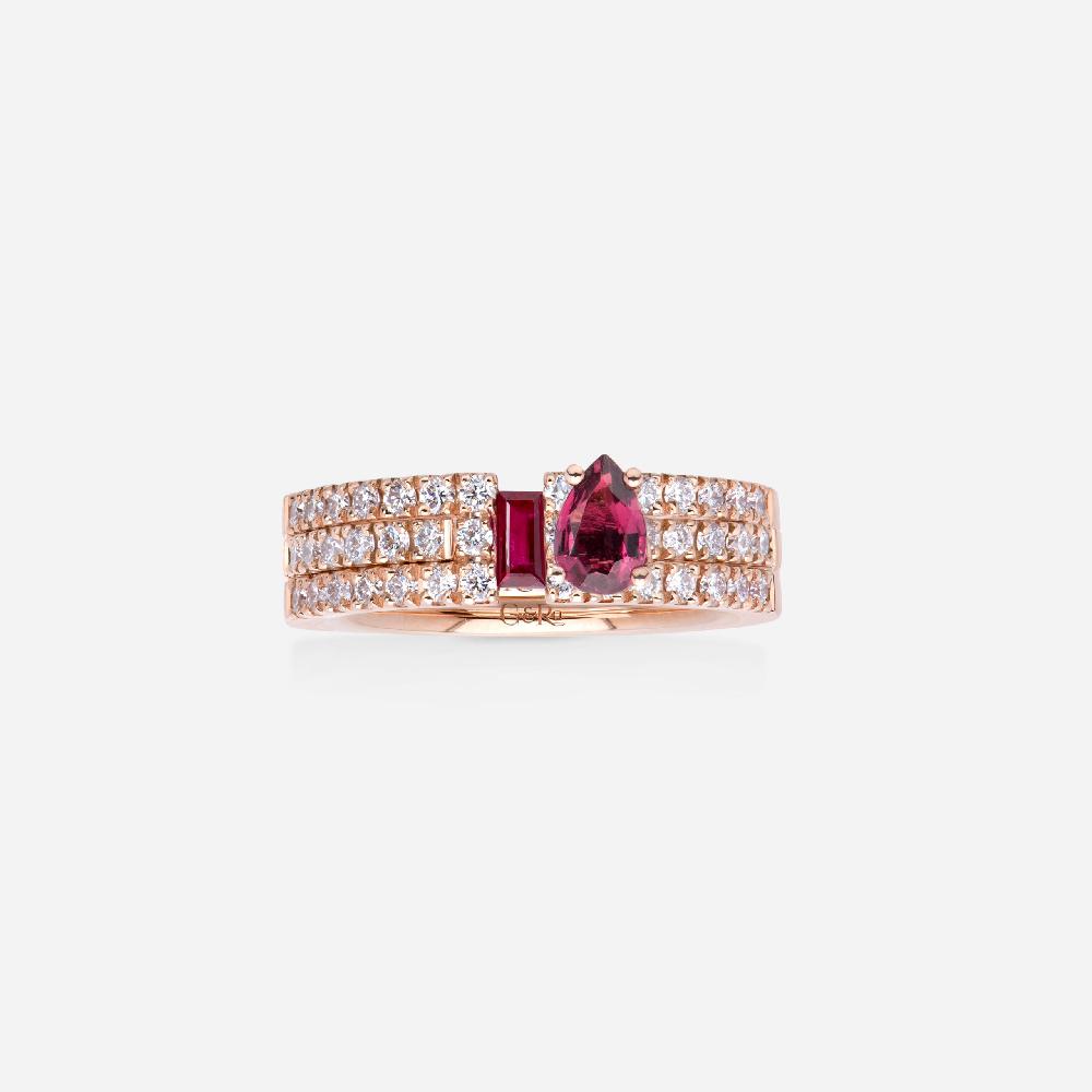 Gold&roses Anillo Ouverture I am Red Ofertas especiales