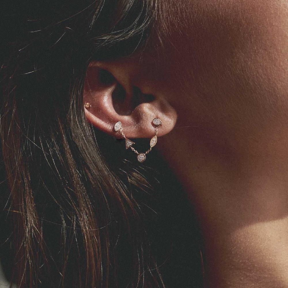 Gold&roses Pendientes Marquise&Co. Chained Studs Tienda