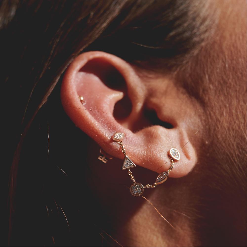 Gold&roses Pendientes Marquise&Co. Chained Studs Tienda