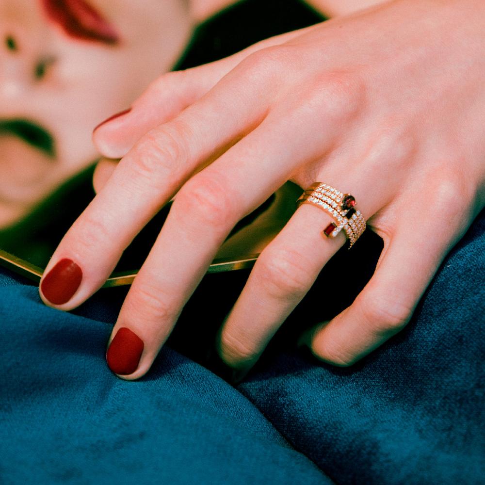 Gold&roses Anillo Bande I am Red Oferta exclusiva