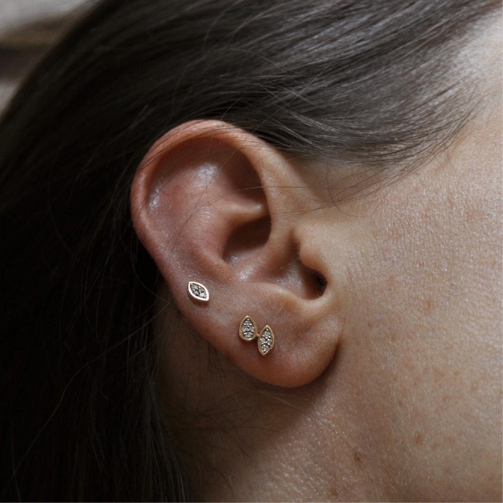 Gold&roses Pendiente Marquise&Co. Double Stud Tienda