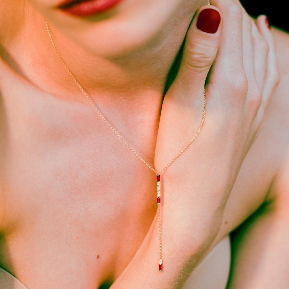 Gold&roses Collar Chain I am Red Envío gratis