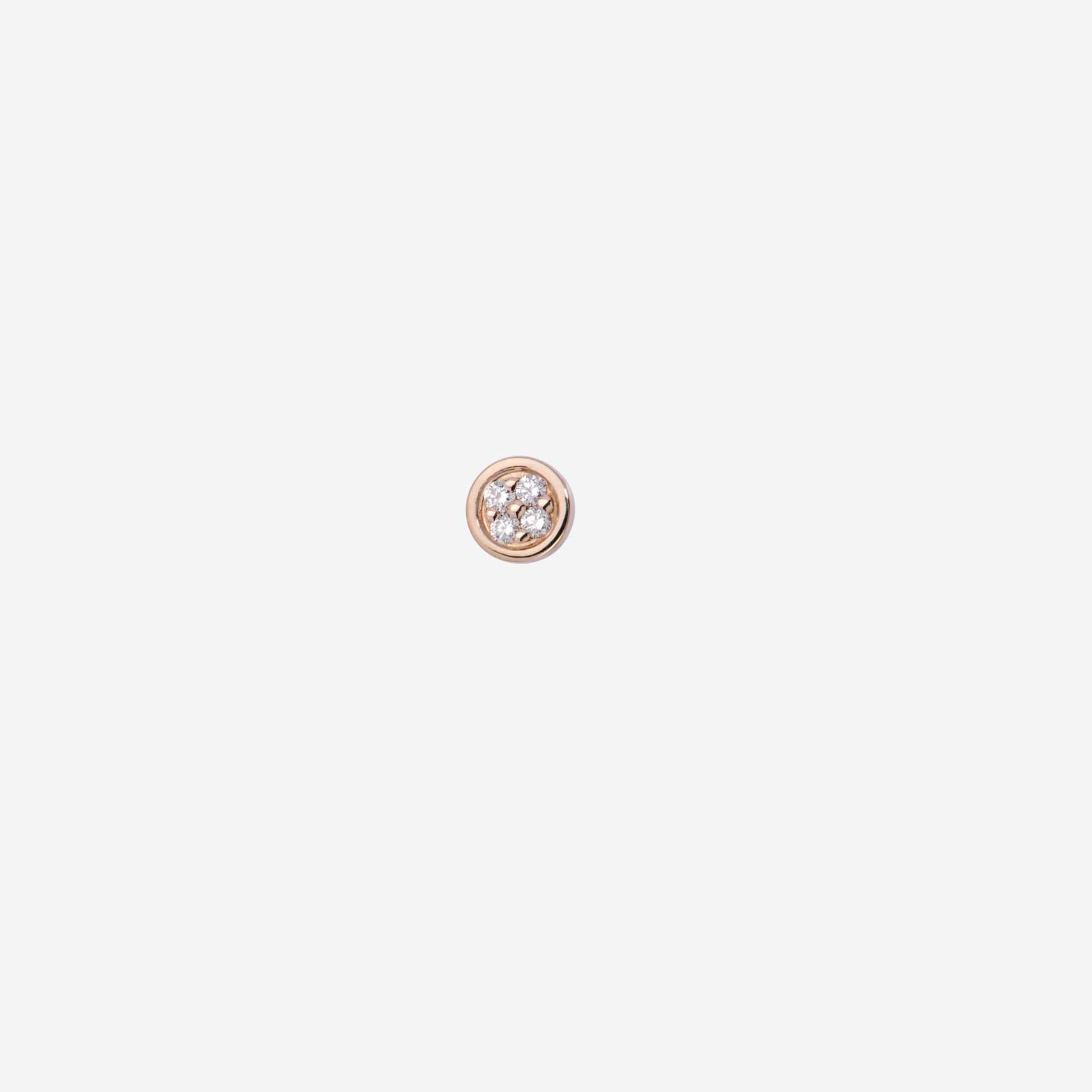 Gold&roses Pendiente Marquise&Co. Round Stud Grandes descuentos