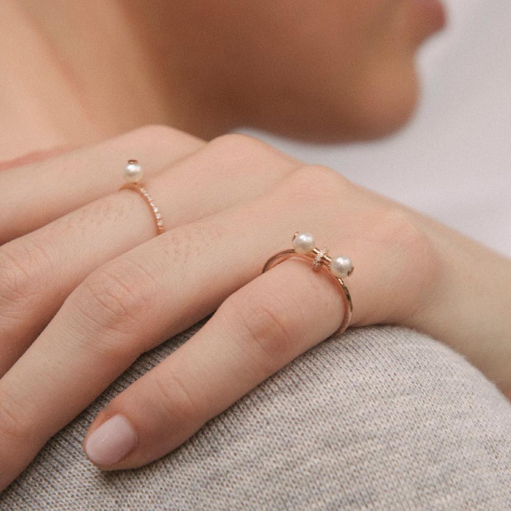 Gold&roses ANILLO PEARLS AV. BAND Envío internacional gratuito
