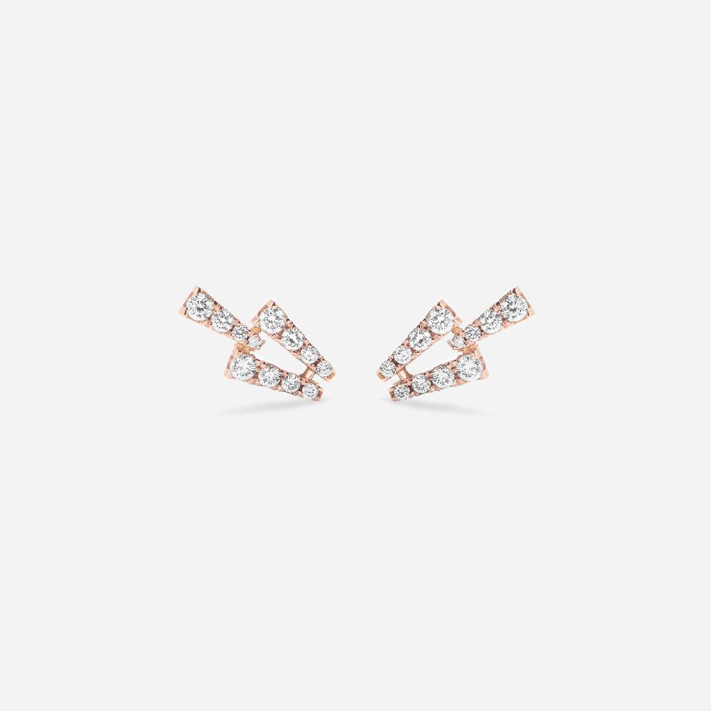 Gold&roses Pendientes Smoky Club XS