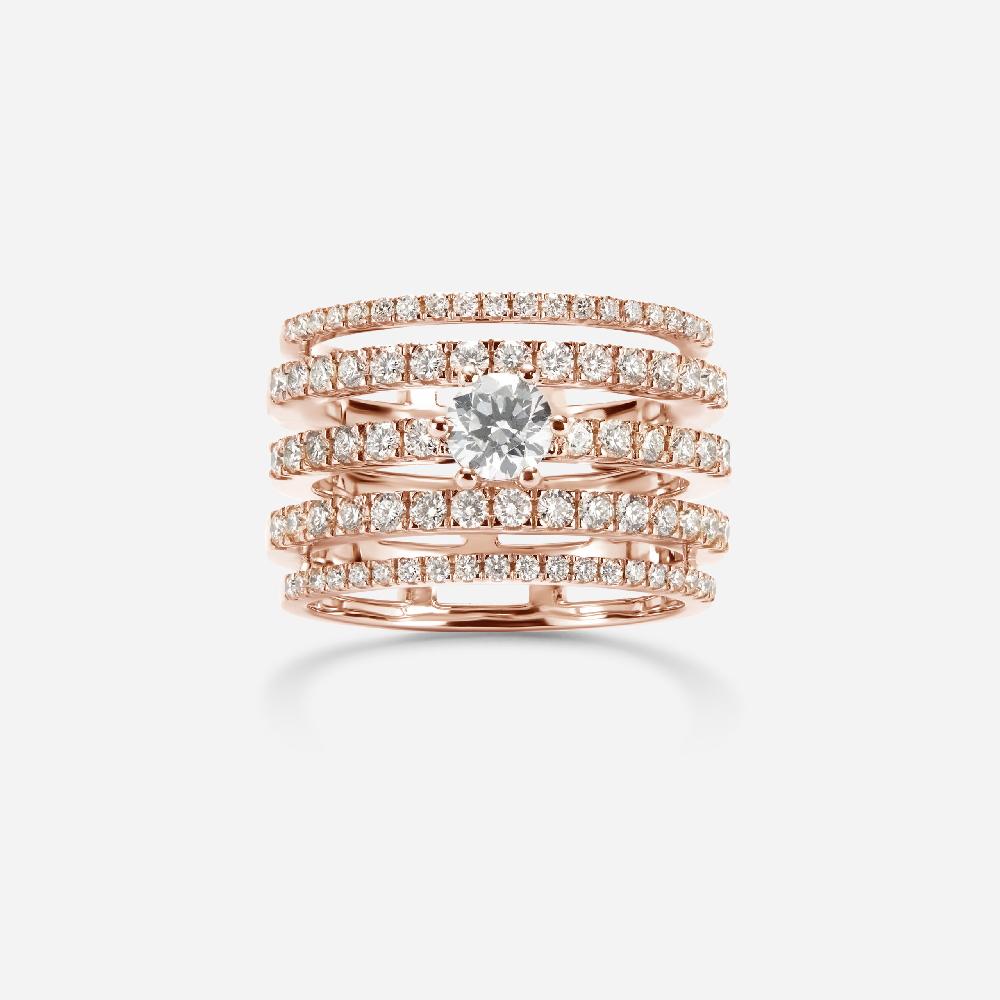 Gold&roses Anillo Privée Bandas Envío gratis
