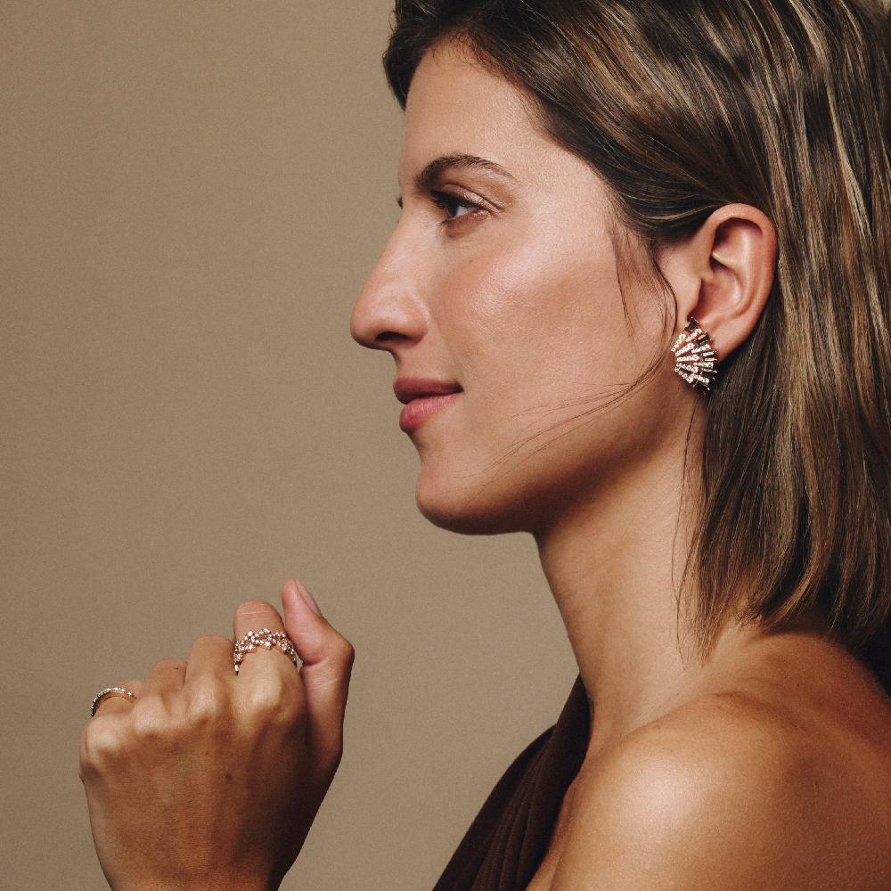 Gold&roses Pendientes Smoky Club L Cuarzo Superdescuento