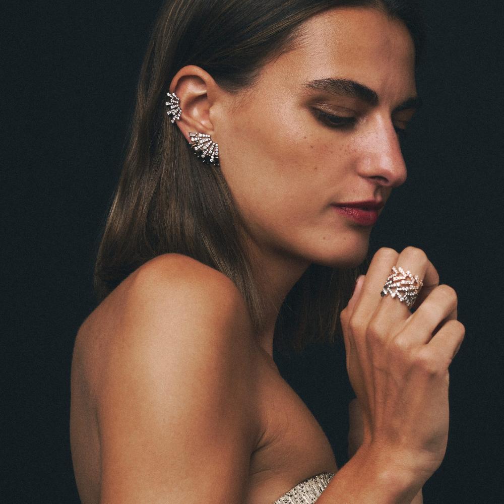 Gold&roses Pendientes Smoky Club L Cuarzo Superdescuento