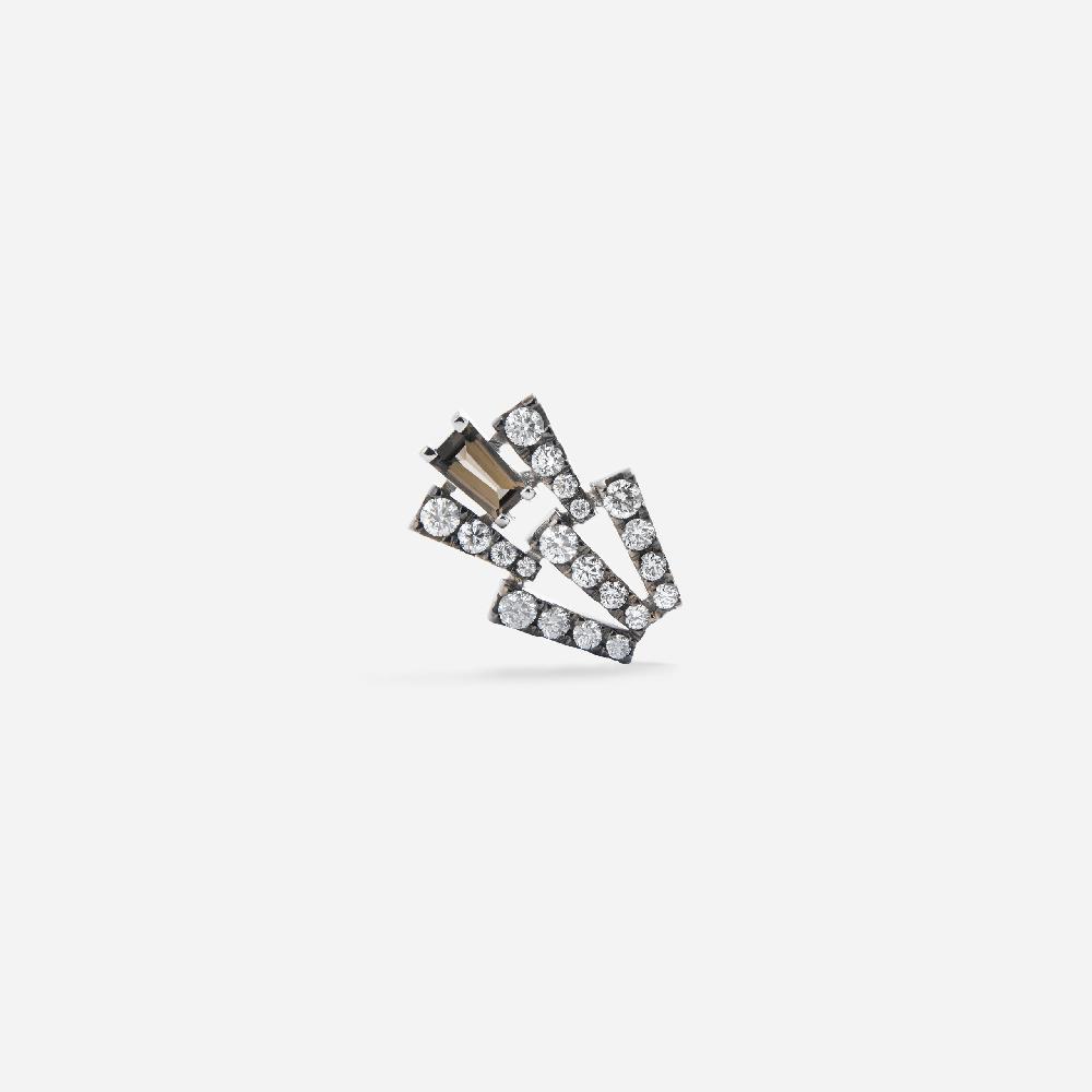 Gold&roses Pendiente Smoky Club M Cuarzo