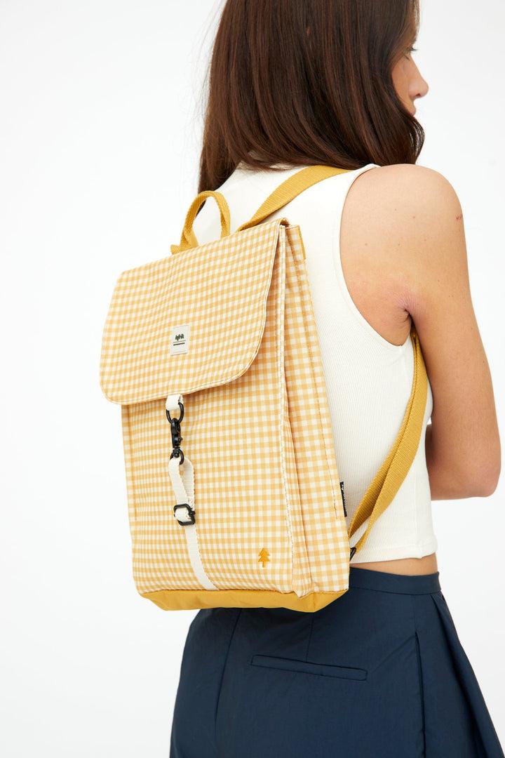 lefrik Mochila Handy Mini Vichy Mustard Rebajas online