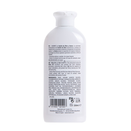 lixone CHAMPÚ de Aceite de Oliva y Avena 250 ml Descuento por venta flash