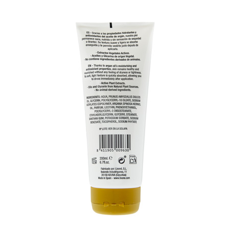 lixone LECHE CORPORAL Aceite Argán Ecológico 200 ml Oferta exclusiva