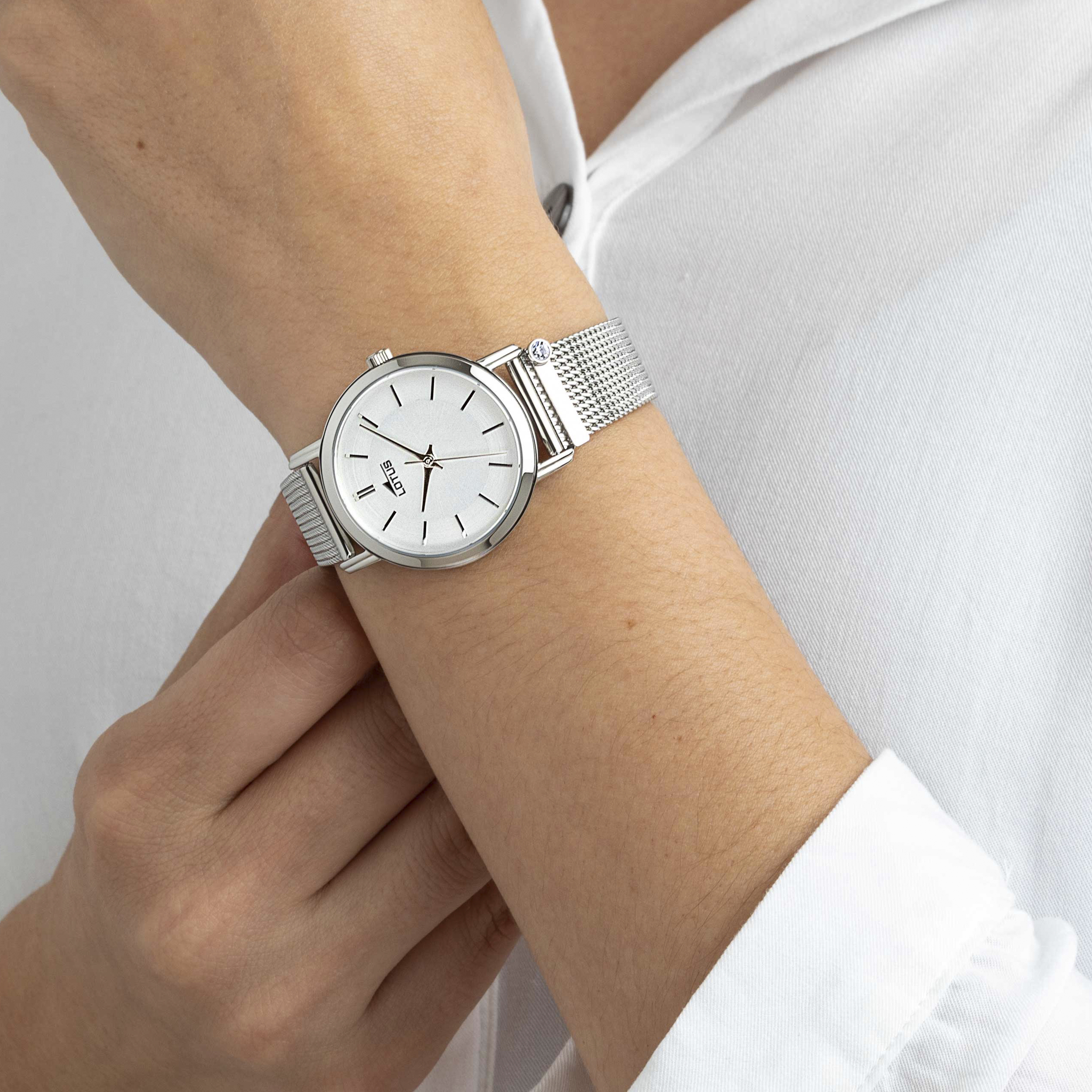 lotus RELOJ DE MUJER LOTUS TRENDY CON ESFERA PLATEADA 18737/1 Venta caliente