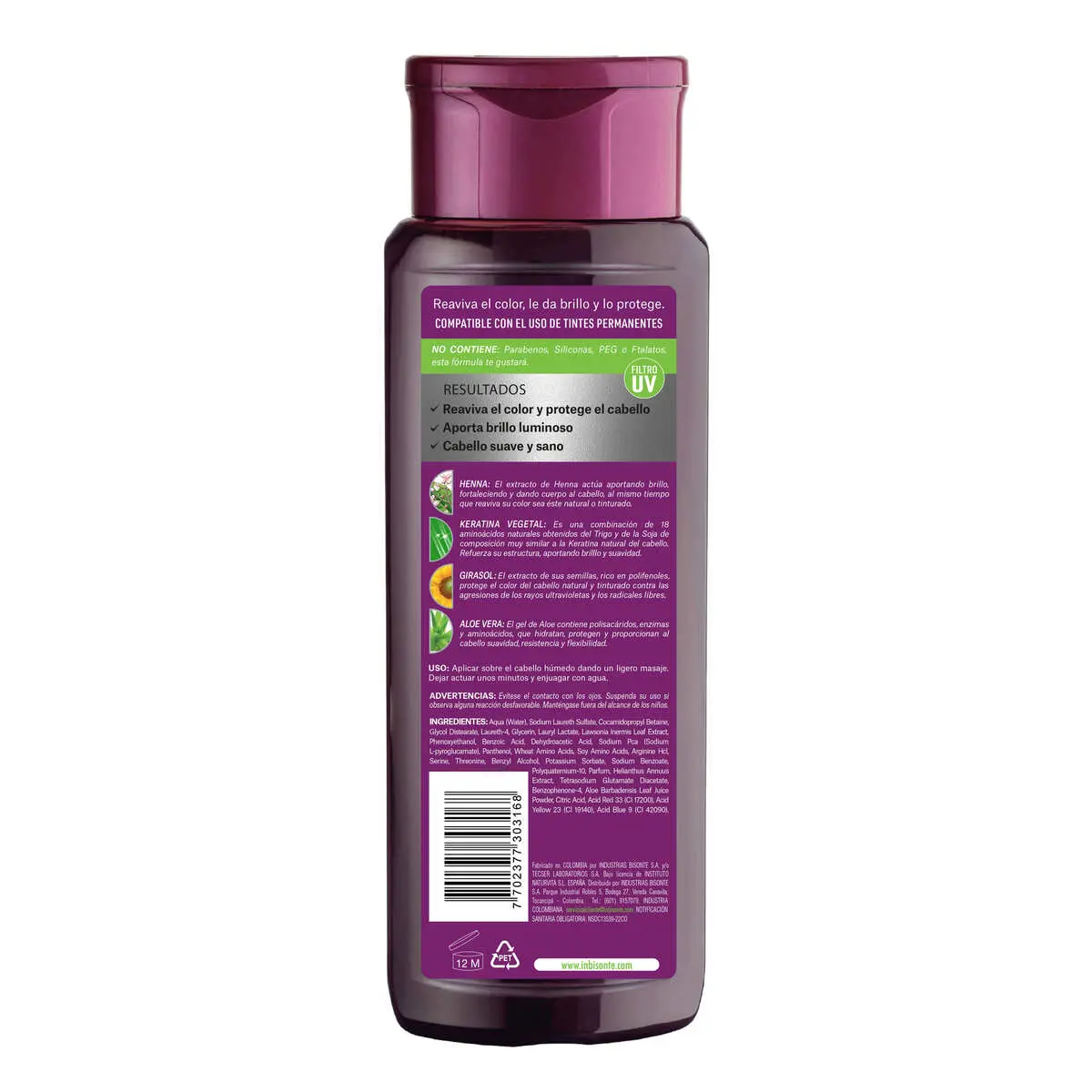 ﻿naturaleza y vida Champú coloursafe borgoña x 300 ml Tienda de fábrica