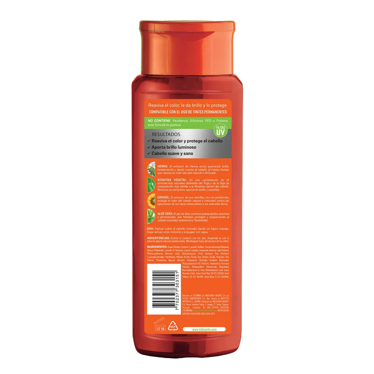 naturaleza y vida Champú coloursafe cobrizo x 300 ml Ahorra y exporta