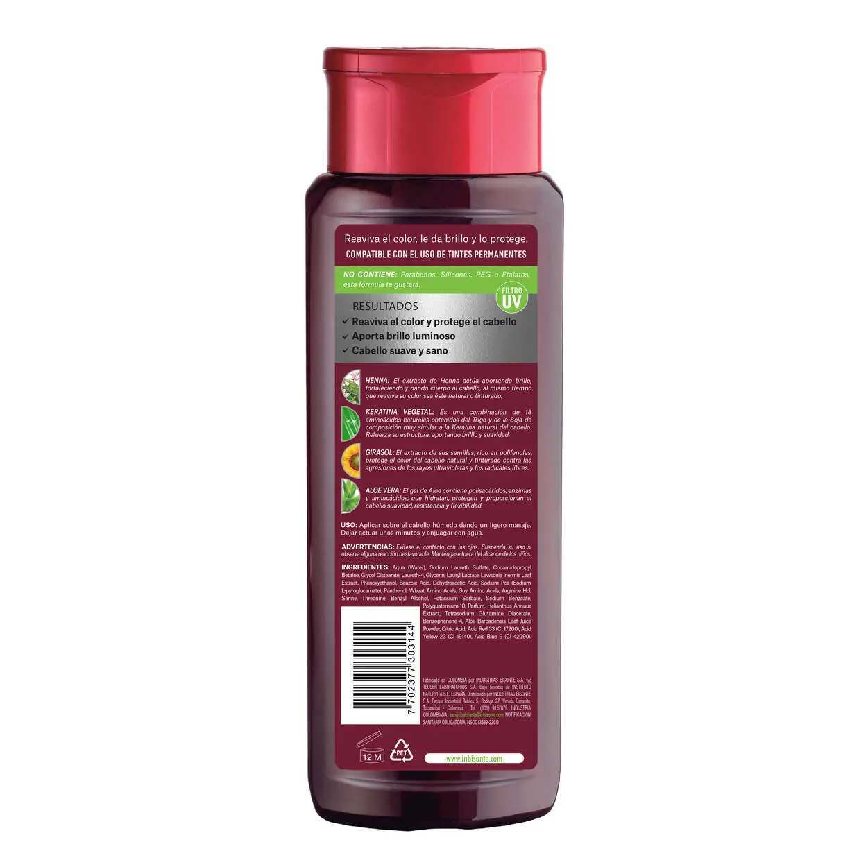 naturaleza y vida Champú coloursafe pelirrojo x 300 ml Precios de Black Friday