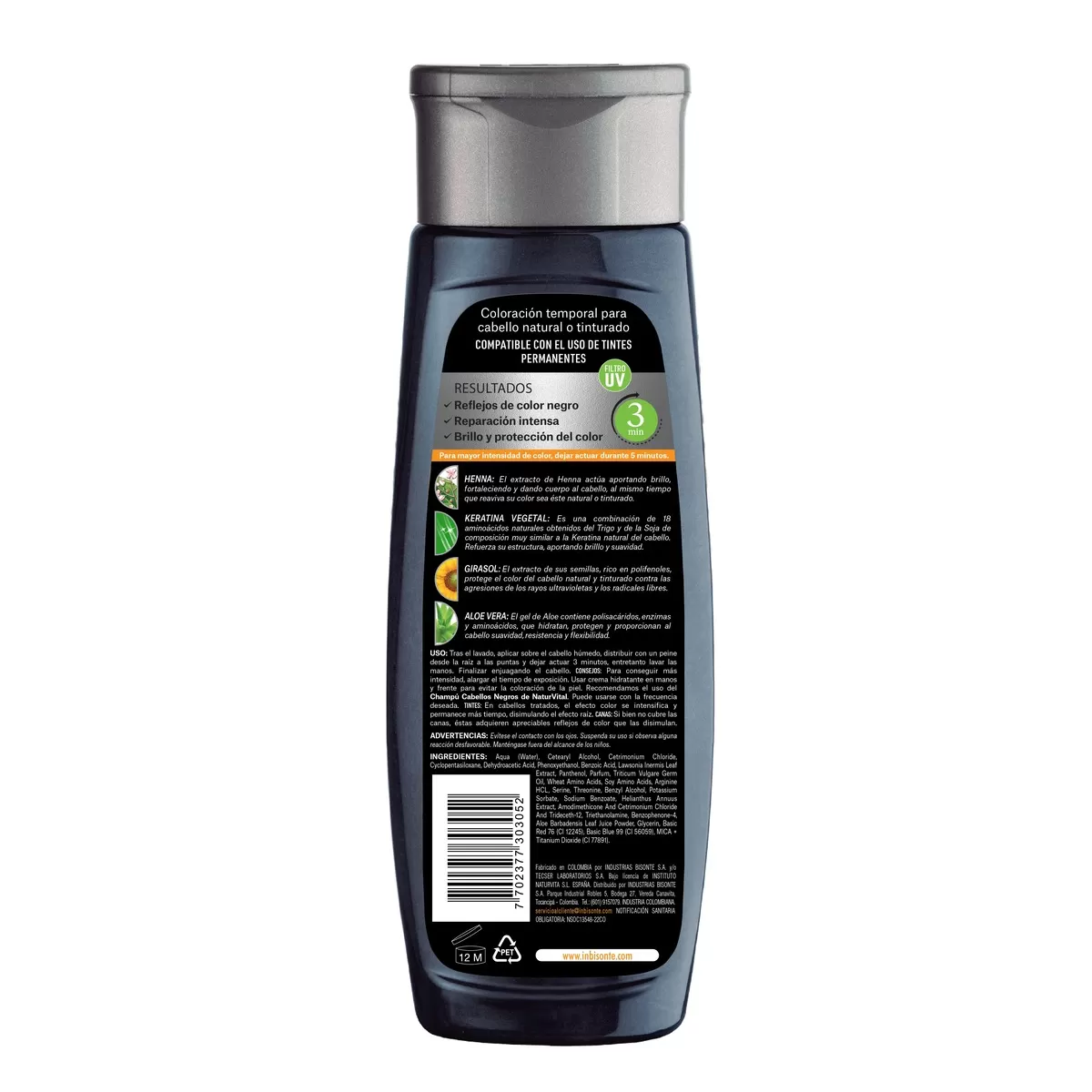 naturaleza y vida Champú coloursafe negro x 300 ml Descuentos del mes
