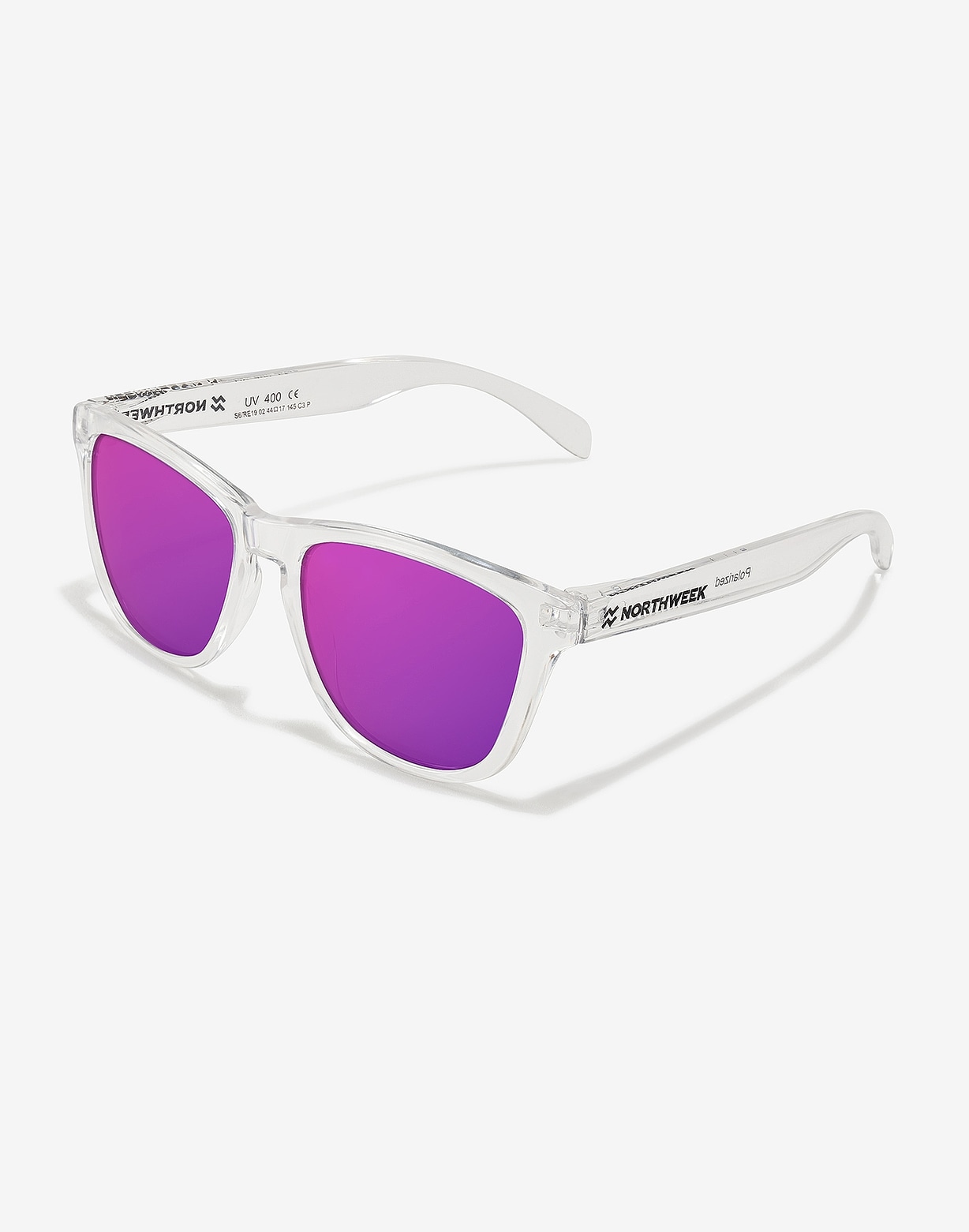 northweek REGULAR BRIGHT WHITE - PURPLE POLARIZED Última moda