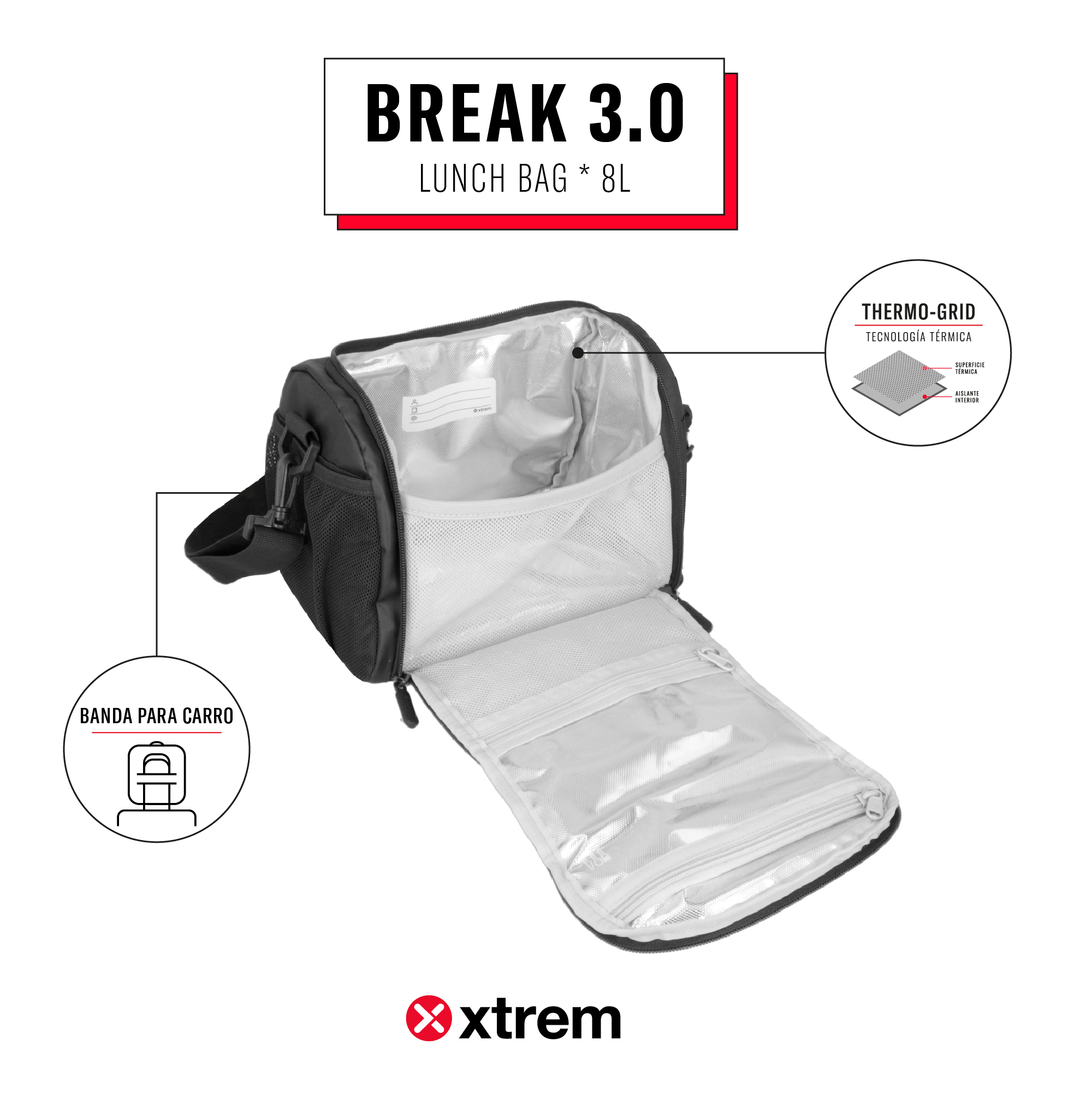 saxoline Lonchera térmica Break 3.0 negra Precio de fábrica