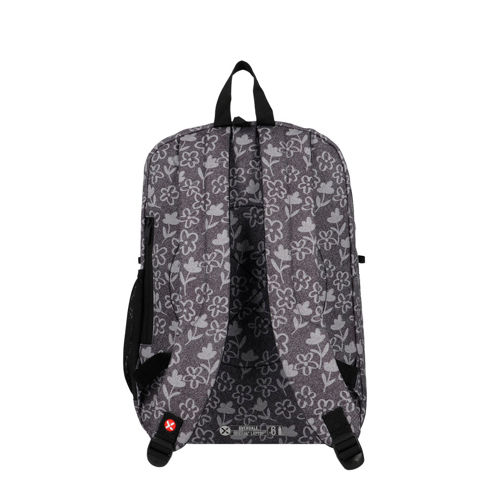 saxoline Mochila para notebook 16" Everdale negra flores Promoción por tiempo limitado