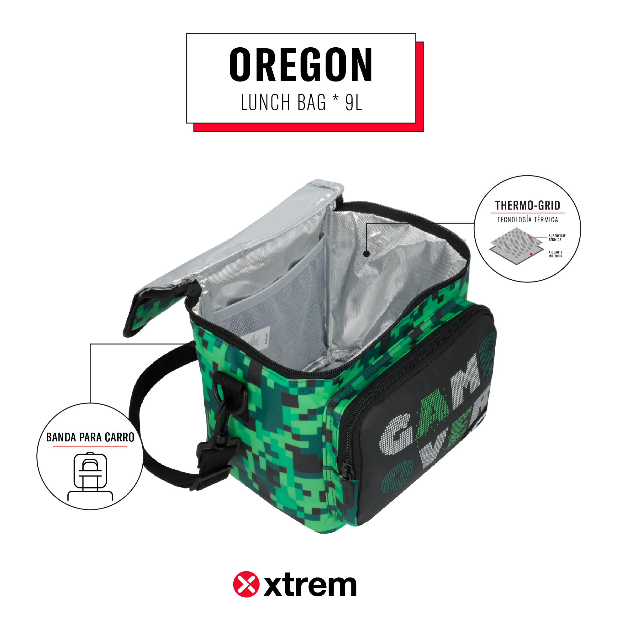 saxoline Lonchera térmica Oregon verde píxeles Solo queda un día