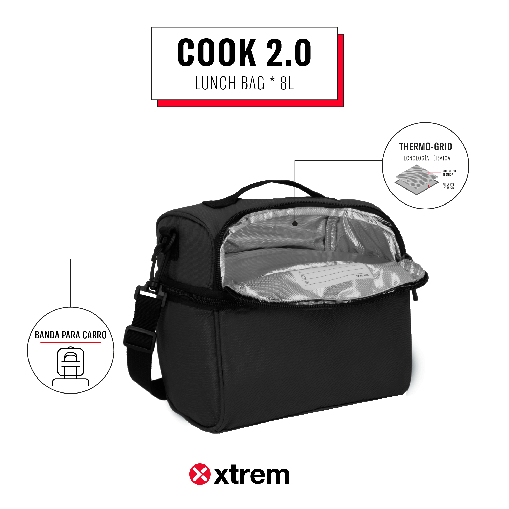 saxoline Lonchera térmica Cook 2.0 negra Tienda de fábrica