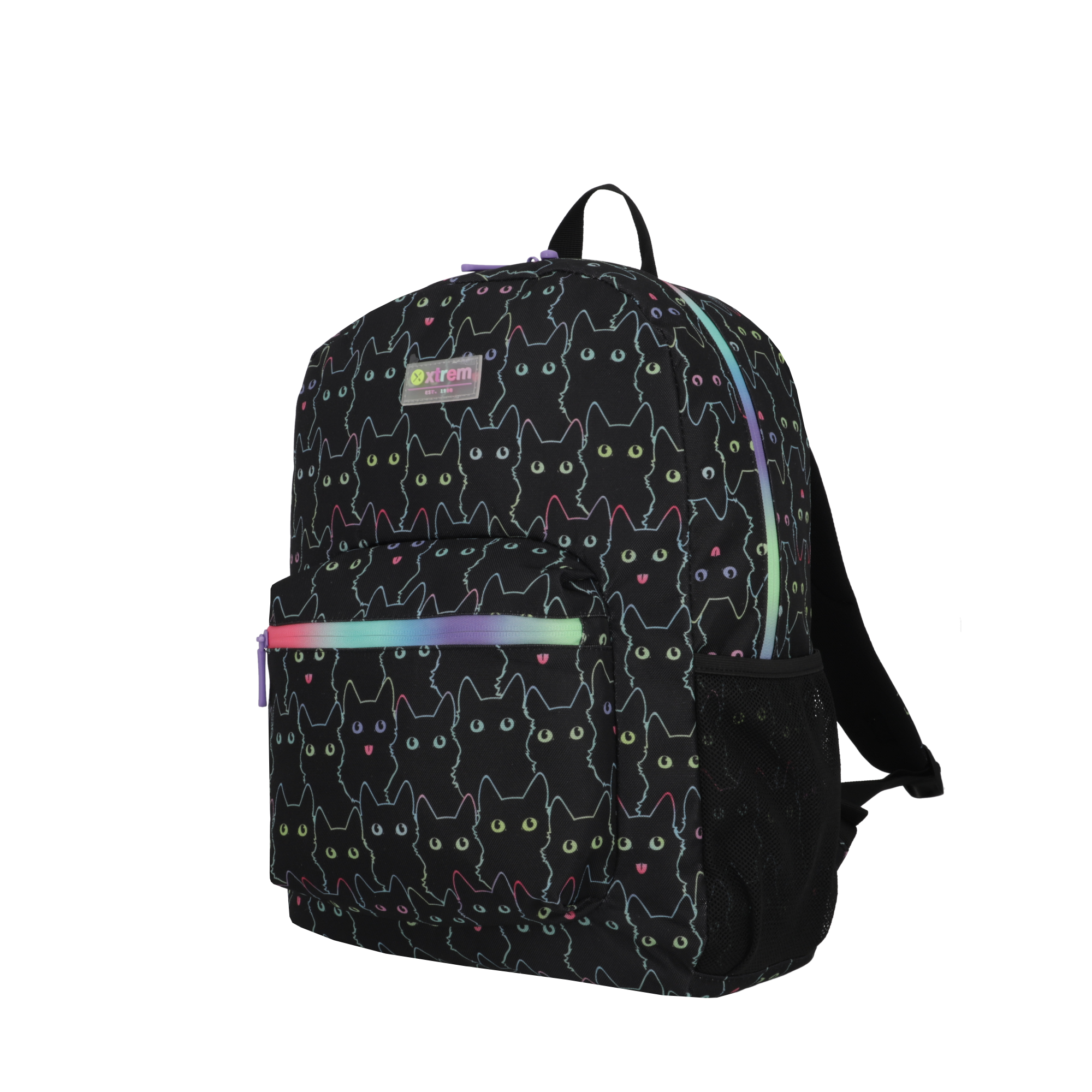 saxoline Set mochila + lonchera + estuche Triple Pack negro gatos Limitado a 3 días