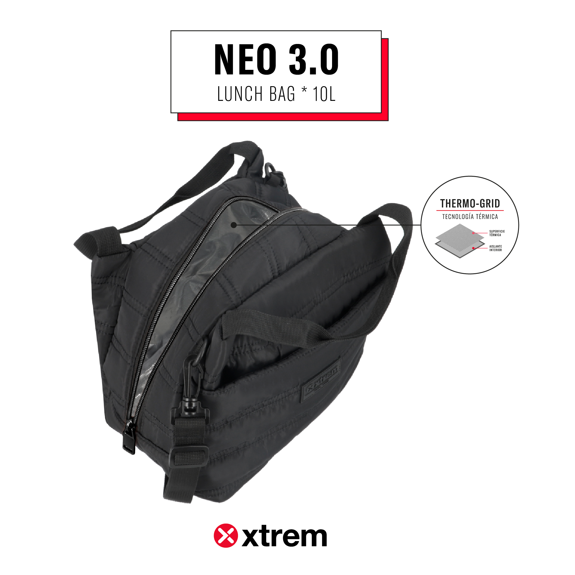 saxoline Lonchera térmica Neo 3.0 negra Descuento por venta flash