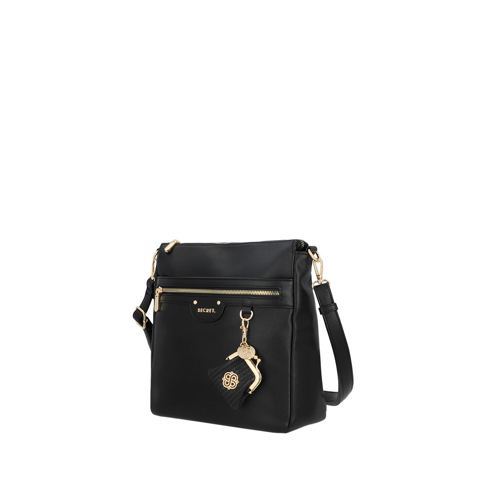 saxoline Bandolera grande Lisse negra Ofertas
