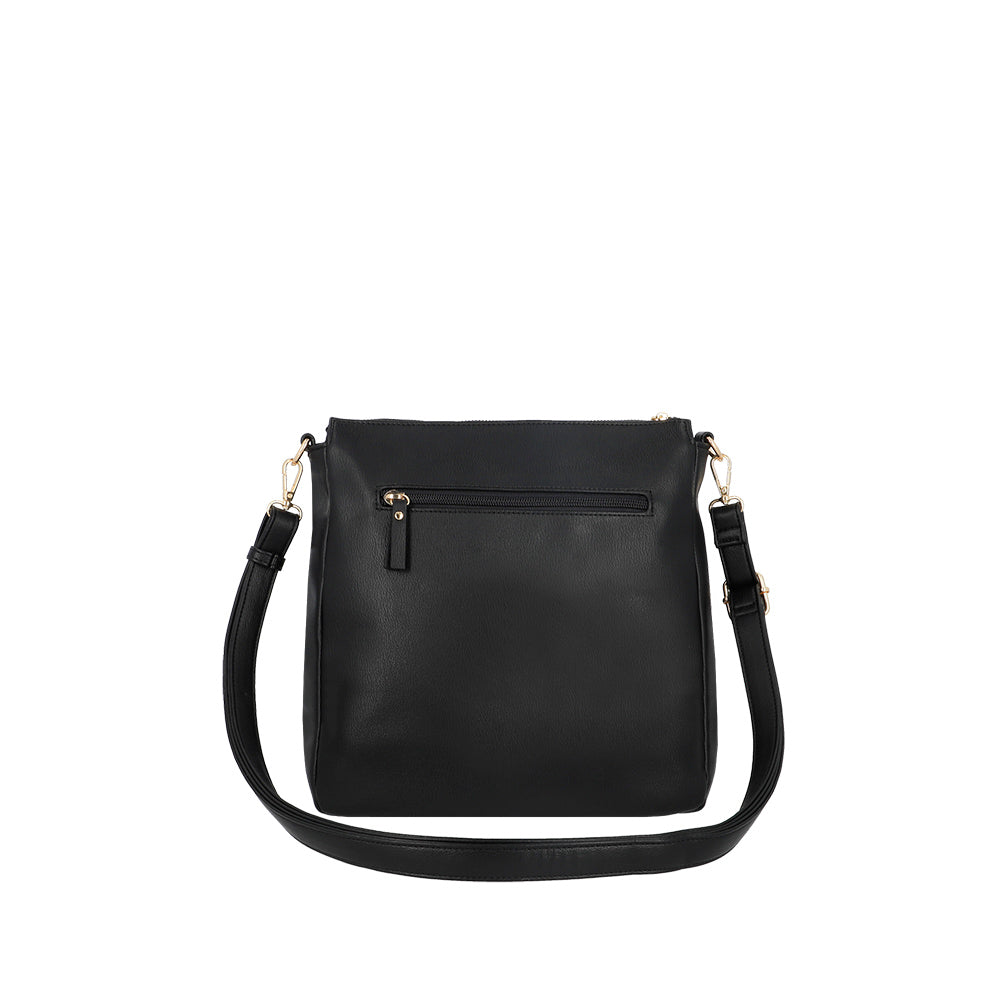 saxoline Bandolera grande Lisse negra Ofertas