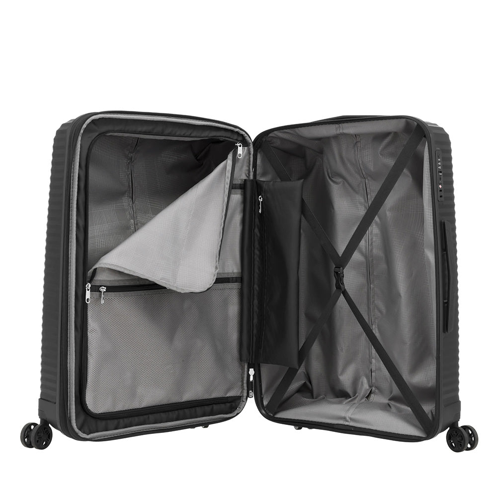 saxoline Maleta Varro Spinner 75/28 Exp Black L 94 Lts 2025