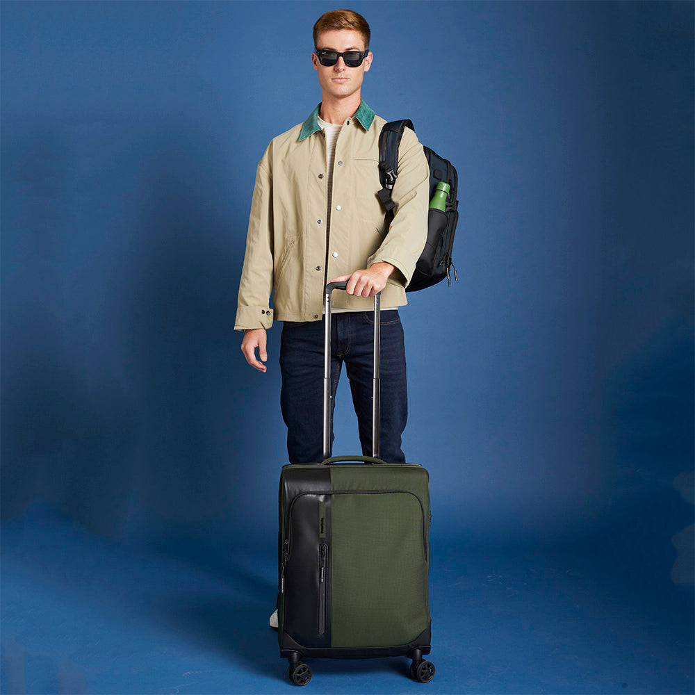 saxoline Maleta de cabina BIZ2GO verde oscuro Ofertas de temporada