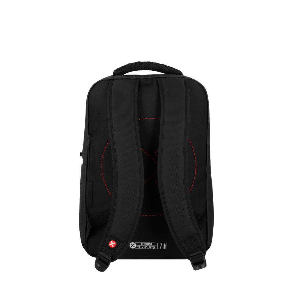 saxoline Mochila para notebook 16" Redwood negra/roja Rebajas baratas