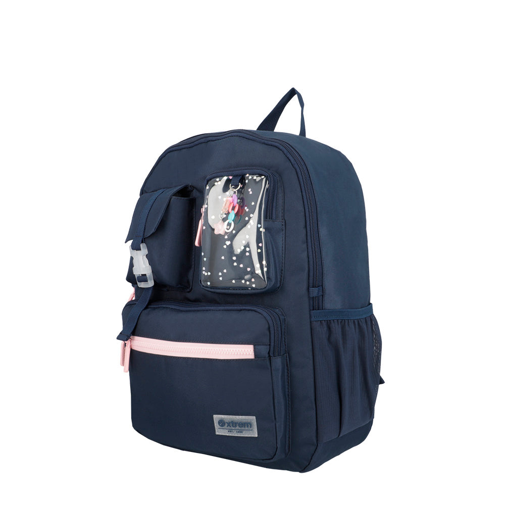 saxoline Mochila para notebook 15" Cleveland azul/rosada Descuento