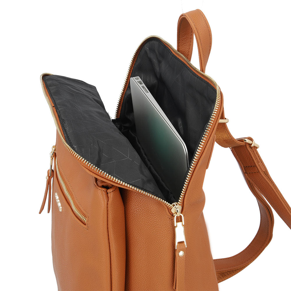 saxoline Mochila New Office Para Notebook Camel Rebajas de fin de temporada