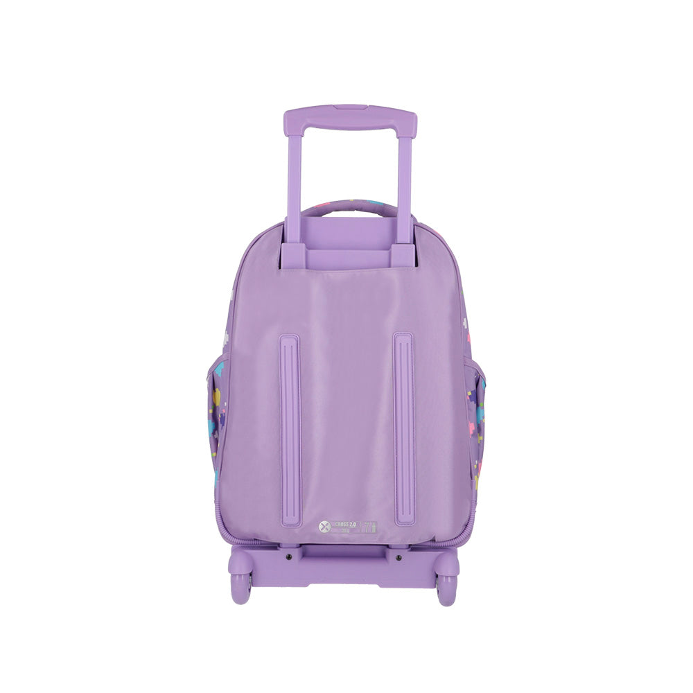 saxoline Mochila con ruedas Cross 2.0 lila gato Rebajas de fábrica