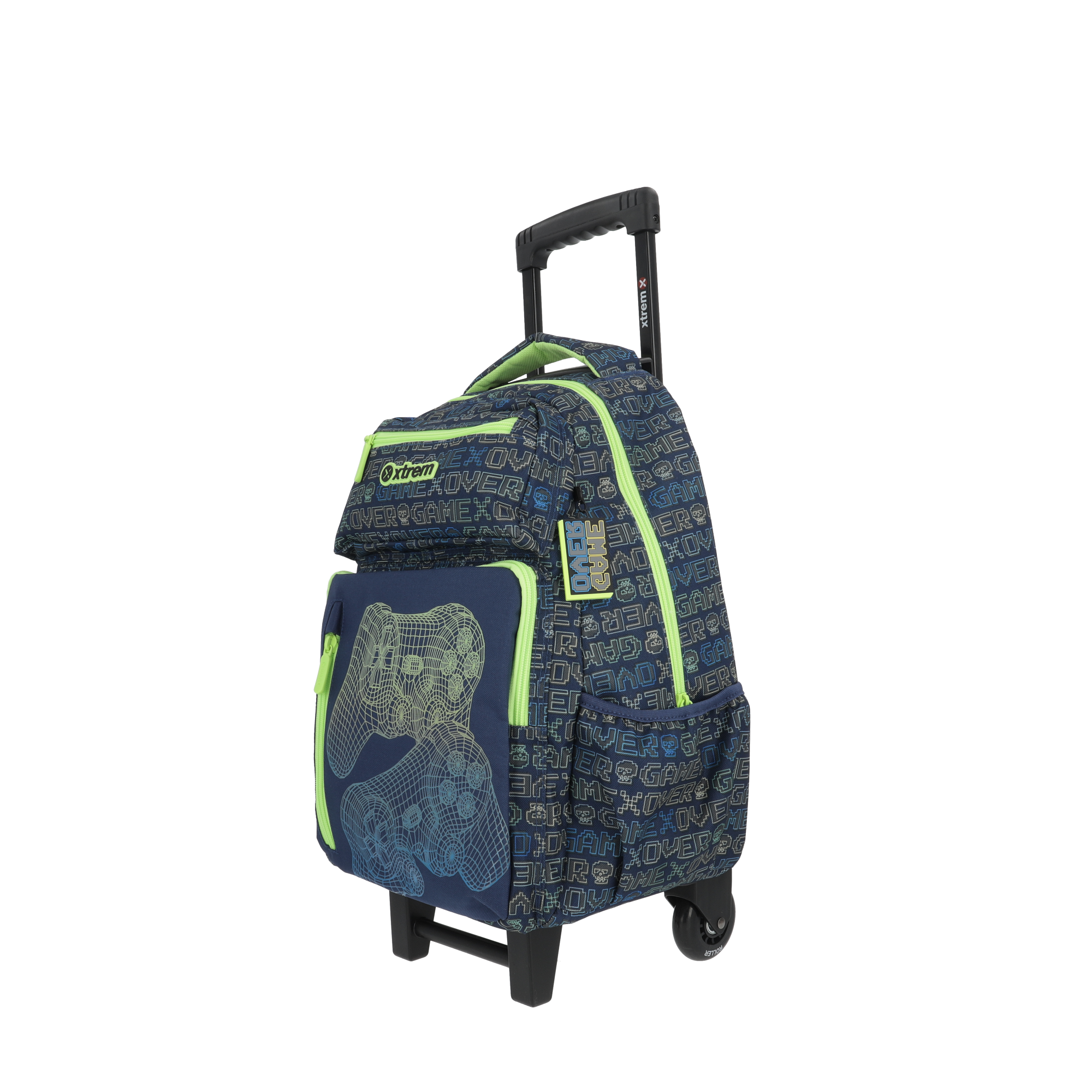 saxoline Set mochila con ruedas + lonchera + estuche New Run Pack Gamer verde Rebajas top