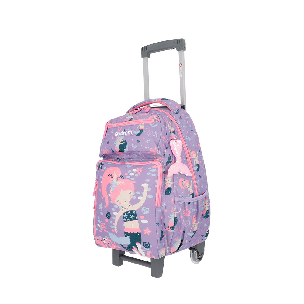 saxoline Set mochila con ruedas + lonchera + estuche New Run Pack Mermaid lila Envío gratis