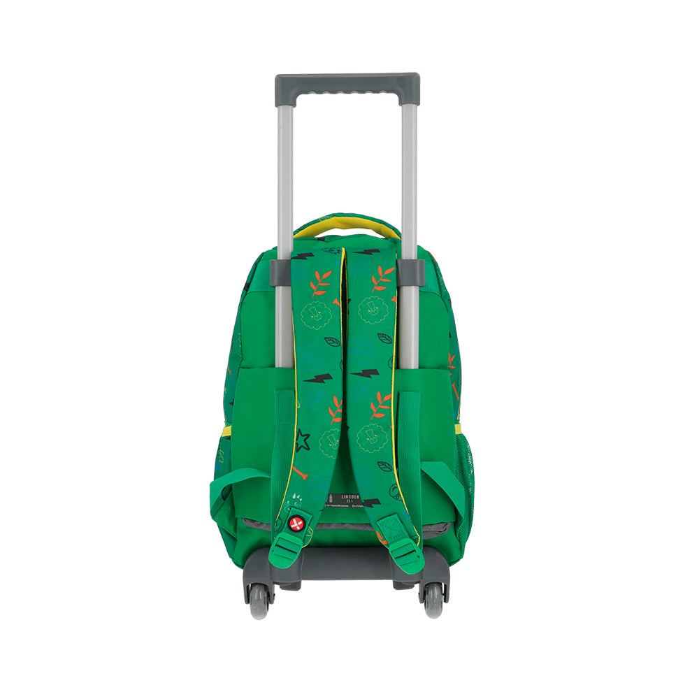 saxoline Mochila con ruedas para niños Lincoln Dino verde Envío gratis