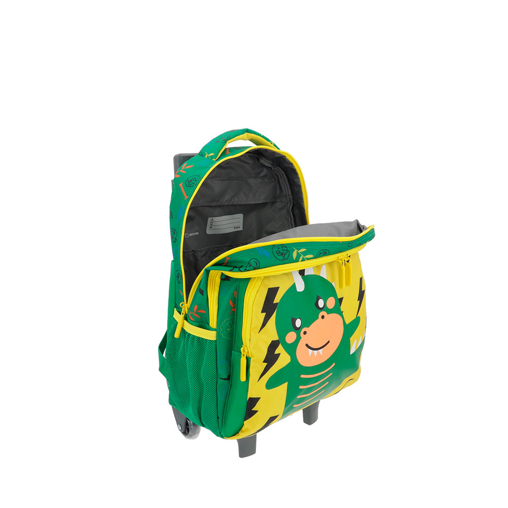 saxoline Mochila con ruedas para niños Lincoln Dino verde Envío gratis