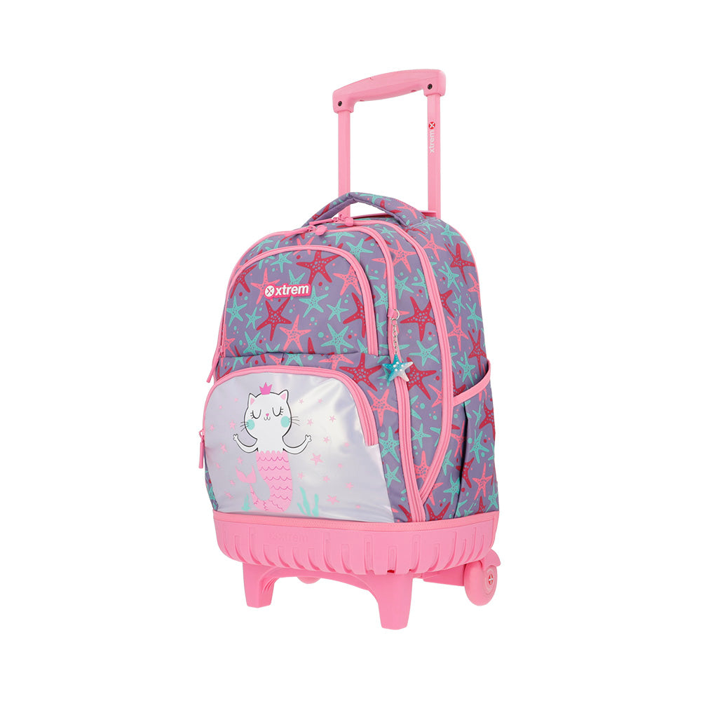 saxoline Mochila con ruedas Cross 2.0 Cats rosada Últimos 3 días