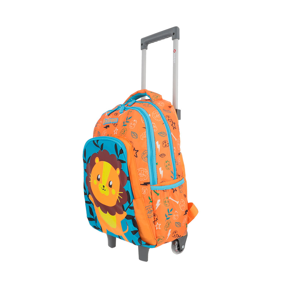 saxoline Mochila con ruedas para niños Lincoln Lion naranja Últimos 2 días