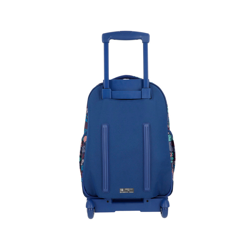 saxoline Mochila con ruedas Cross 2.0 Hearts azul Último día