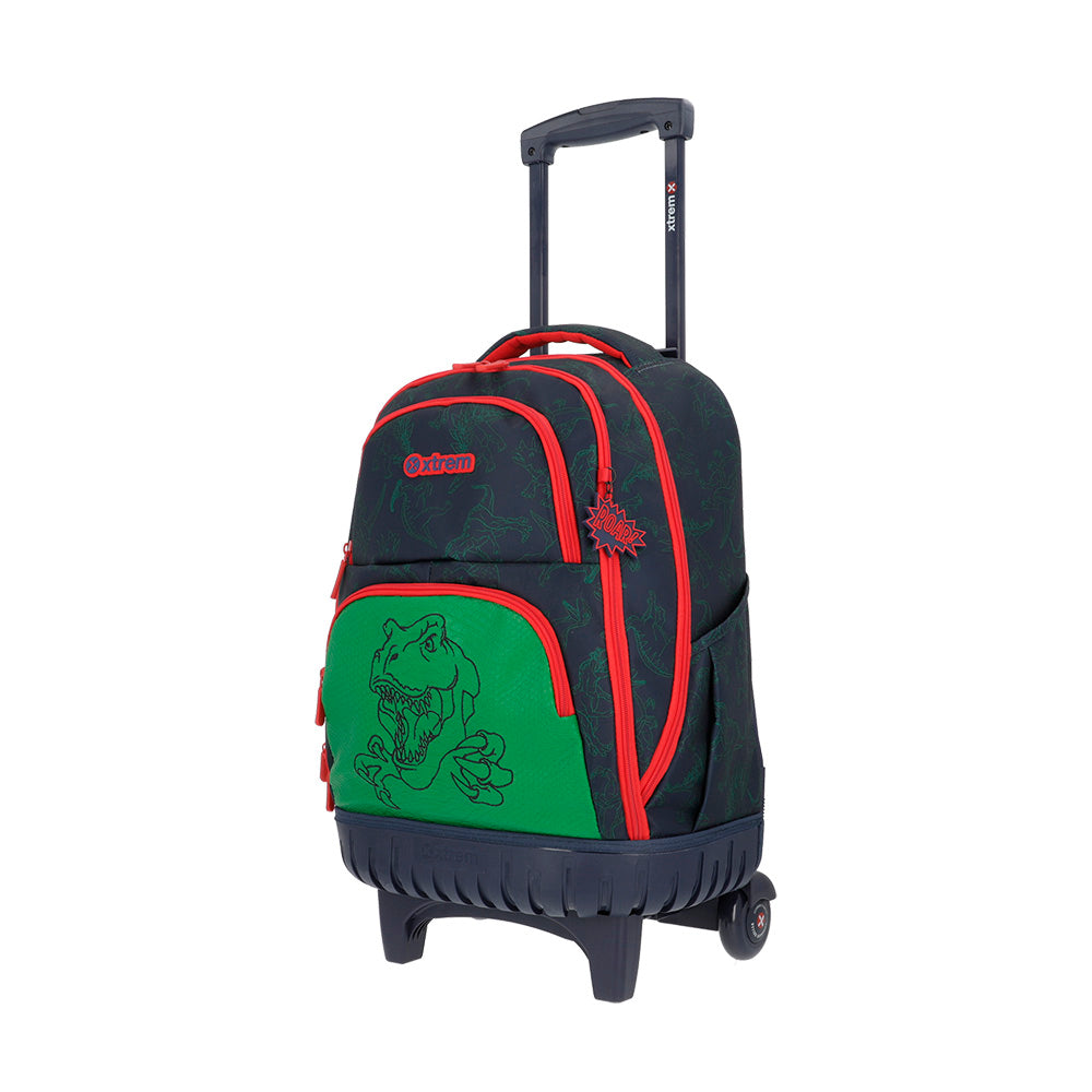 saxoline Mochila con ruedas para niños Cross 2.0 Dino azul Precio de fábrica