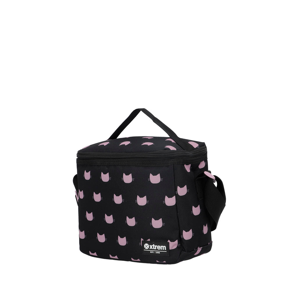 saxoline Set mochila + bolsa + lonchera + estuche Multipack negro gato Envío internacional gratuito