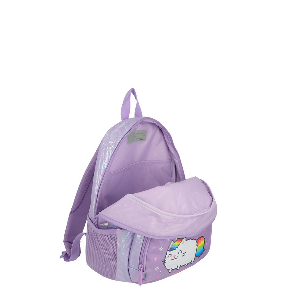 saxoline Mochila Power morada gato Ahorra y exporta